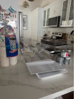 Catering Buffet Set with Chafing Racks, Trays, and Supplies