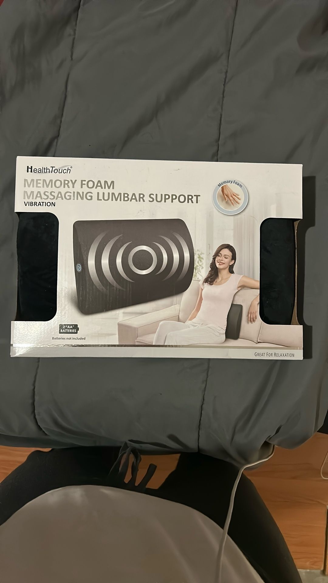 Memory foam massaging Lumbar Support Pillow