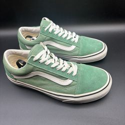 Vans Old Skool Low Casual Sneakers, Green, Unisex, Mens 8, Womens 9.5
