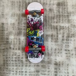 Tech Deck World Industries Fingerboard Grafitti Skull Red &amp; Blue 