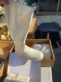 White Knee-High Boots