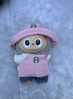 La Bubu outfits Plush Doll Replacing Overalls Clothes Set No Toys color Pink