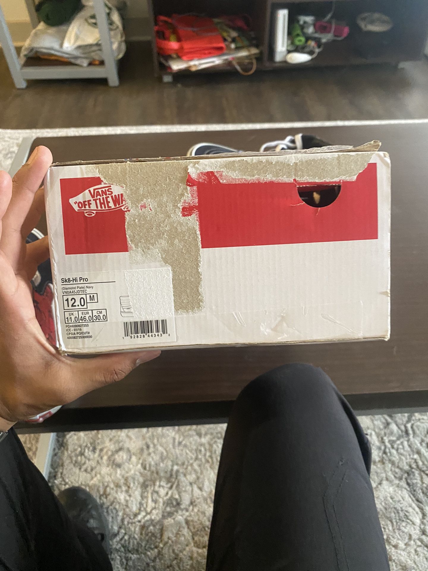 Supreme Vans Sk8 Hi Diamond Plate Navy