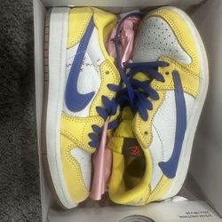 Travis Scott Jordan 1 Low Canary & Yeezy Boost 700 Kids  SZ 1 1/2