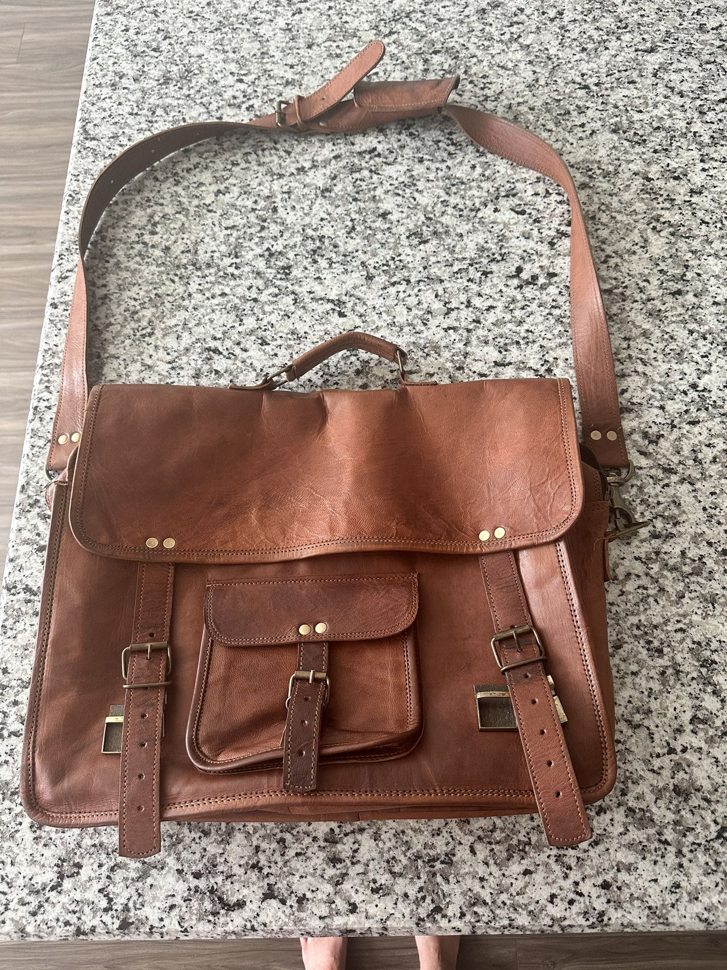 Leather Messenger Bag