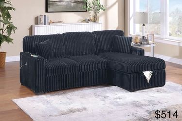 Sectional sleeper with storage