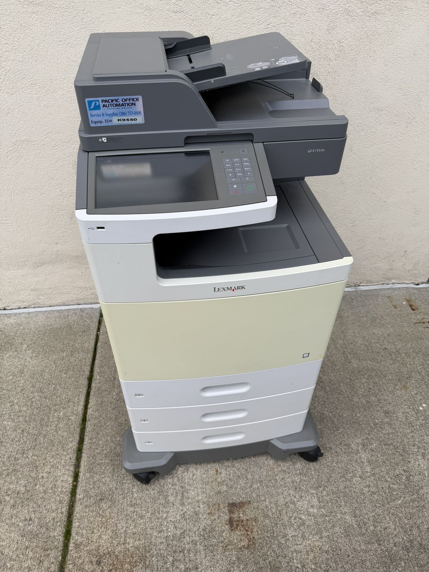 Lexmark XS795de Color Laser Multifunction Printer | Copy Scan Fax