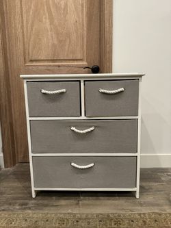 4 Drawer Storage Unite Grey And White 