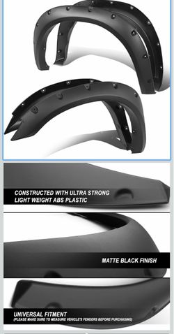 DNA Motoring WF-81007-MBK Pocket-Riveted Wheel Fender Flares Compatible with 10-18 Dodge Ram 2(contact info removed)