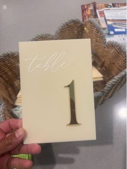 Event/Wedding Table Numbers