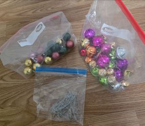 Mixed Christmas Ornaments and Jingle Bells