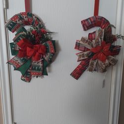 Small Candy Cane Door Wreaths