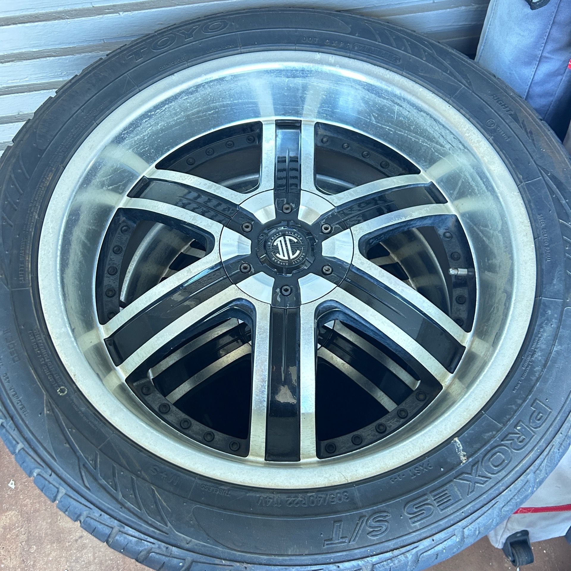22” rims and tires