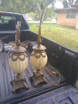 Antique lamps brass