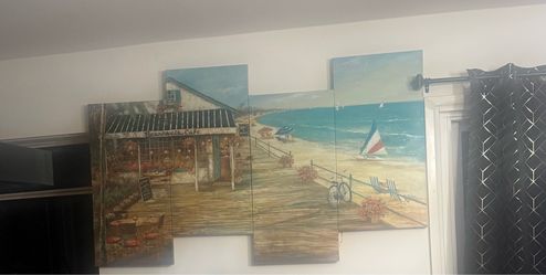 Beach Boardwalk canvas painting