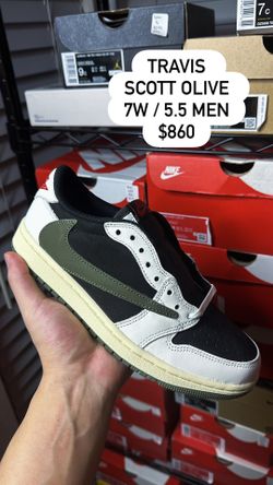 Nike Jordan Travis Scott Olive 7 Women / 5.5 Men