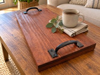 Rustic serving tray 22 inches long 10 1/2 inches wide