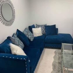 Santos Blue Sectional / couch /Living room set