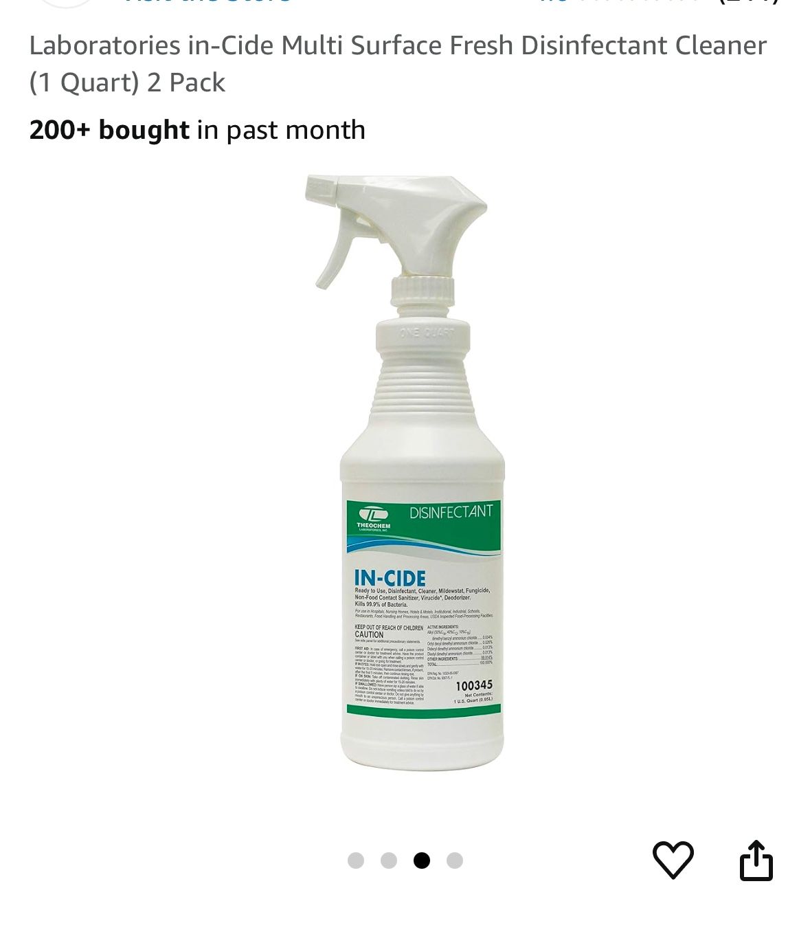 In-cide Disinfectant - 2x$10