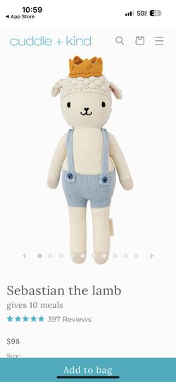 Cuddle And Kind Sebastian The Lamb