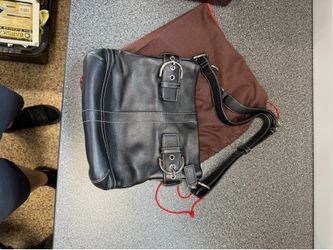 Coach Black Leather Crossbody Bag