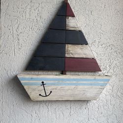 Hanging Sailboat Planter 26x30”