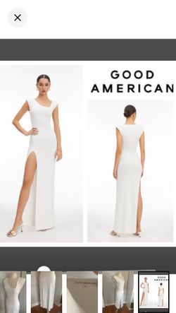Good American Good Touch Asymmetrical Neck Maxi Dress (3)