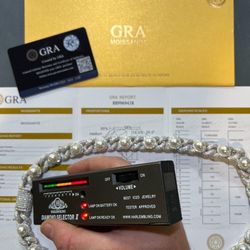 22” moissanite Infinity Link Chain / Necklace Passes Diamond Tester 