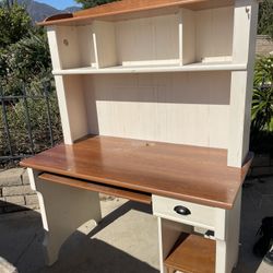 White & Wood Desk