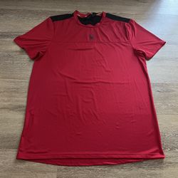 Spyder Active Shirt Mens Size L Red Pro Web Sports Gym Performance  
