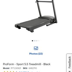 Proform 5.5 Treadmill Brand New In Box