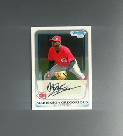 2011 Topps 1st Bowman Chrome Baseball - Marickson Gregorious- Autographed Rookie Card No. BCP209 - Mint Condition