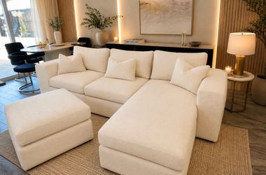 modern cloud sectional sofa white new just open