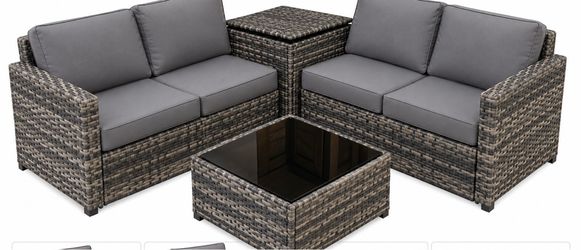 Assembled New Outdoor 6 Pcs Patio Furniture Wicker Rattan