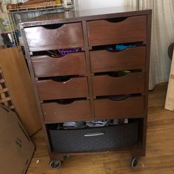  Modern Day 6 Drawer W/cubby Cabinet