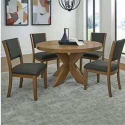 Zealand 5-piece Dining Set, 137.16 cm (54 in.) Diameter