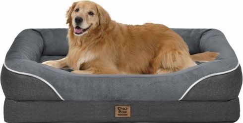 Brand New Waterproof Orthopedic XL Dog Bed for Large and Extra Large Dogs | Egg Crate Foam, 4-Sided Bolster Support, Waterproof Liner, Non-Slip Bottom