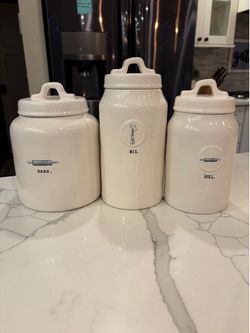 Rae Dunn icon canisters