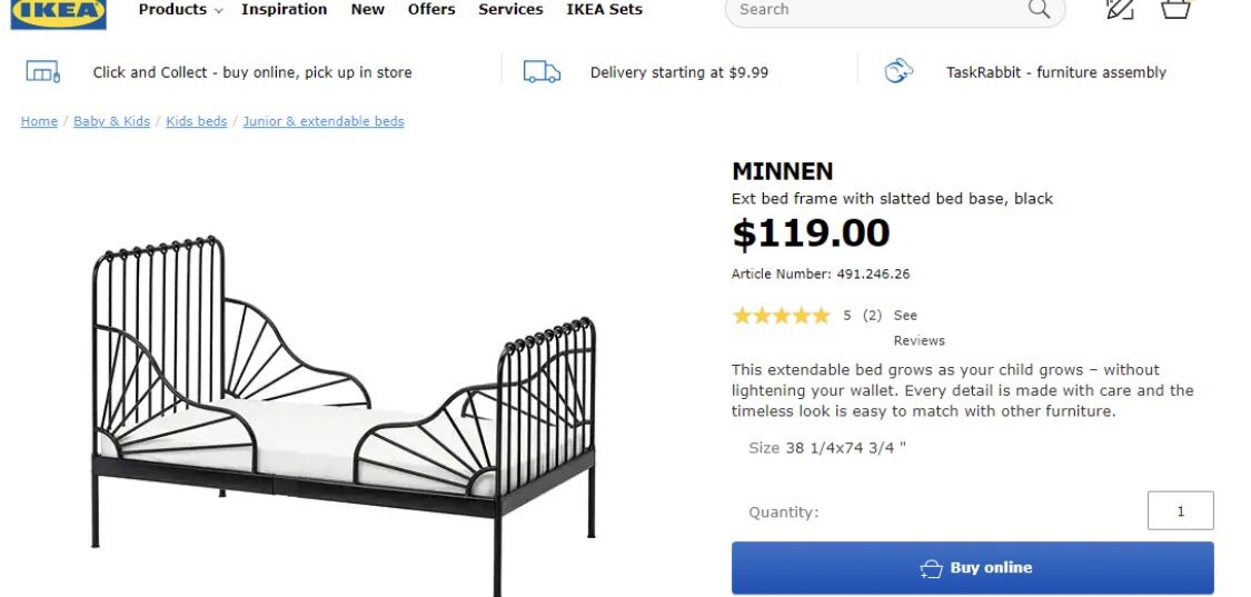 IKEA bed set & furniture