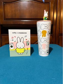 Miffy + Starbucks ceramic mug / stainless steel cold cup w/bonus Miffy straw topper