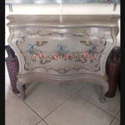 ANTIQUE BOMBAY CHEST SET.  FRENCH KING LOUIS  XVI DESIGN 