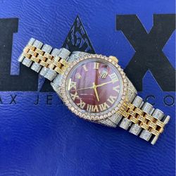 18k/SS Rolex Diamond Flooded 36mm Buy Sale Trade