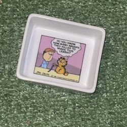 Vintage 1981 Garfield Comic Ceramic Trinket Dish
