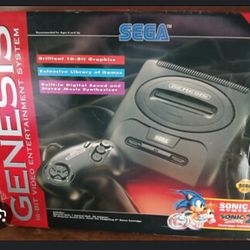Sega Genesis With Sonic The Hedge Hog 2 Game 