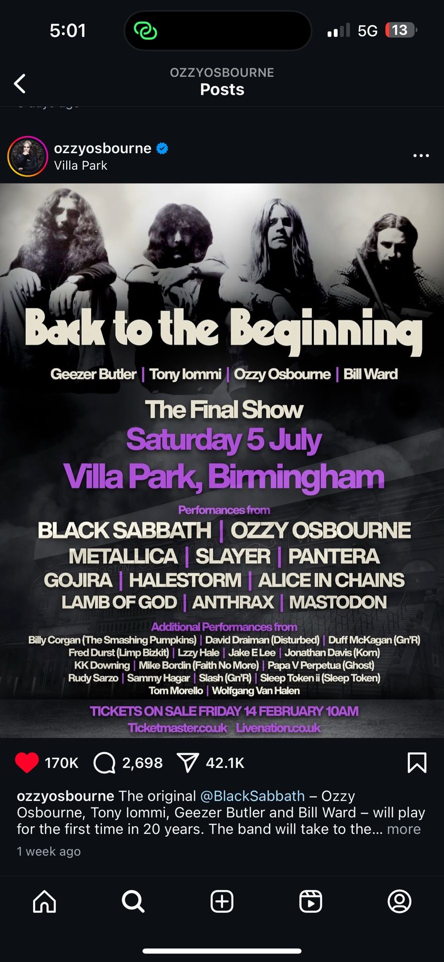 BLACK SABBATH TICKETS ???