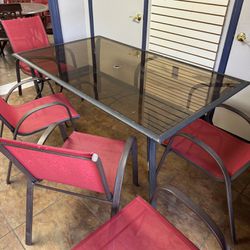 Patio furniture Table With 8 Chairs. 
