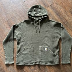 Olive Green Women’s Carhart Knit Hoodie