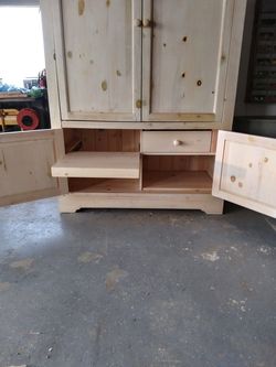 TV Armoire, and Lots Of Other Furniture.  Credensa, Chairs,  Armoire,  Coffee Table, Electric Dryer  And Misc.