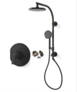 Kohler Occasion Hydro Rail System With Cursiva Handle In Matte Black (Valve Included)