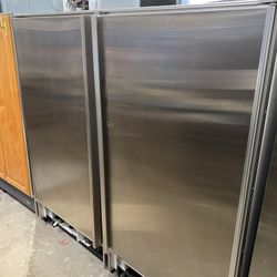 Sub Zero 72” Column Fridge And Freezer Set 